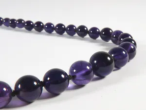 Amethist collier met 14 kt. witgouden ring bezet met diamant en amethist kopen? Bied vanaf 300!