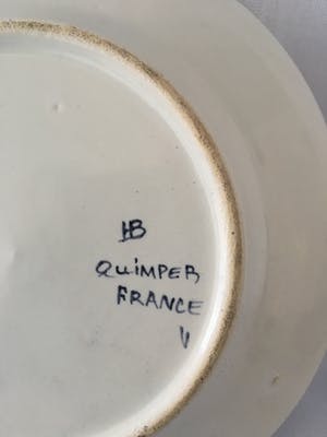 Henriot Quimper - Frans aardewerk bordjes kopen? Bied vanaf 30!