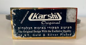 Niet of onleesbaar gesigneerd - Karshi Menorah kandelaar 24k gold plated kopen? Bied vanaf 1!