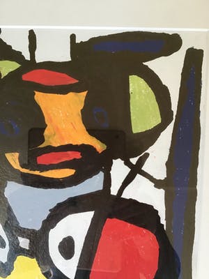 Niet of onleesbaar gesigneerd - Gouache Cobra stijl van Petra Kaak,gesigneerd en ingelijst, unica kopen? Bied vanaf 10!