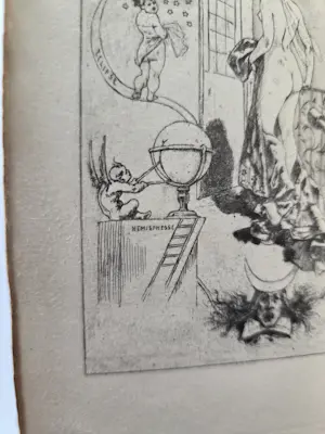 Felicien Rops - Frontispice. Heliogravure. Uit beroemd boek. kopen? Bied vanaf 275!