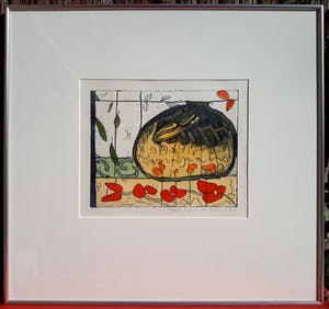 Lukie de Bree - Tuingezicht, ingekleurde ets (netjes ingelijst) kopen? Bied vanaf 50!