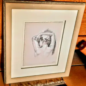 Francine van Hove - Lithografie auf Büttenpapier "The Nose the Pillow" Passepartout Rahmen kopen? Bied vanaf 90!