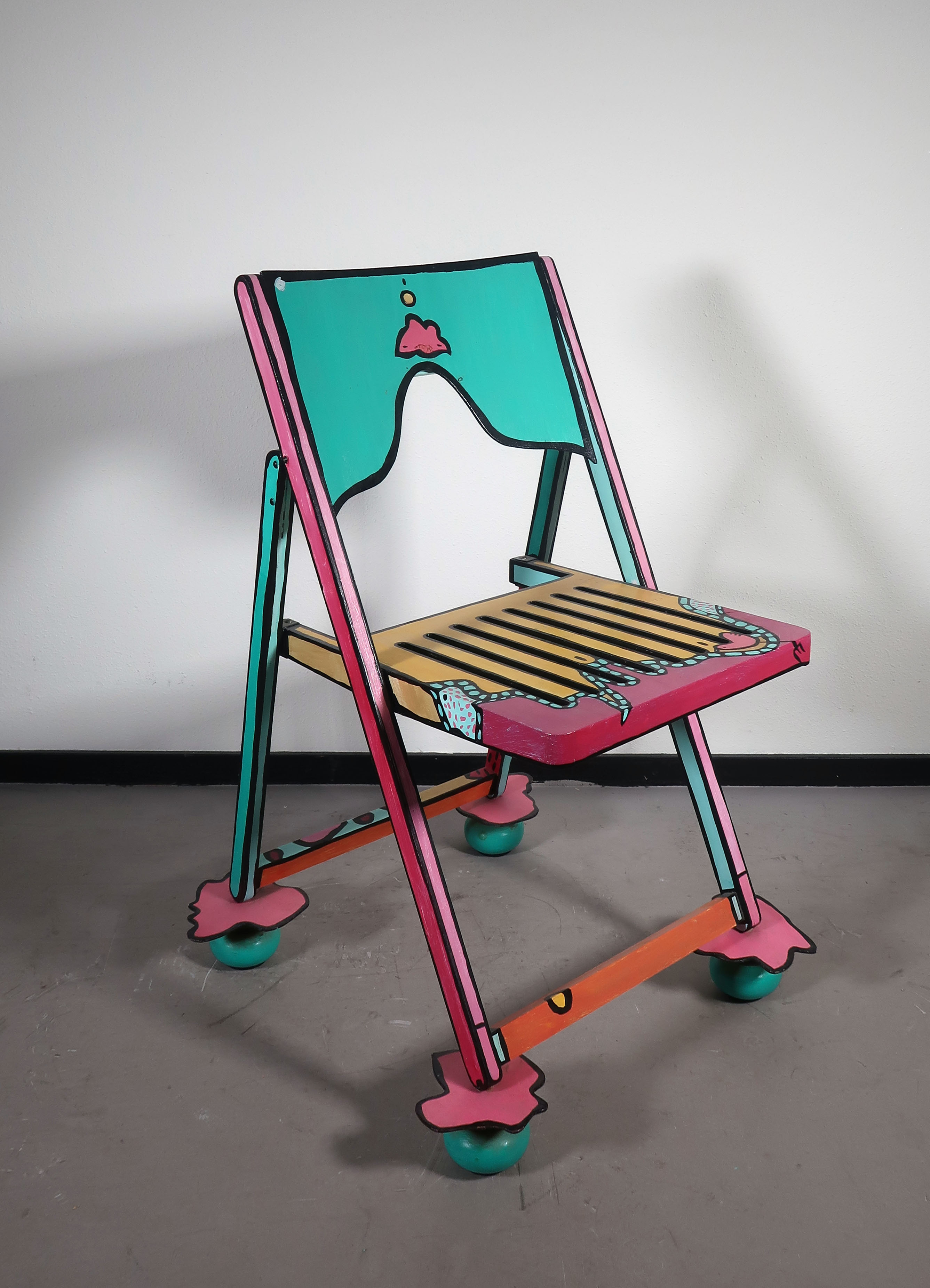 Miriam Slaats - Acryl op hout, Stoel kopen? Bied vanaf 1!