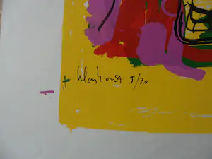 Peter Klashorst - Zeefdruk, titel. "Cow Green ". kopen? Bied vanaf 35!