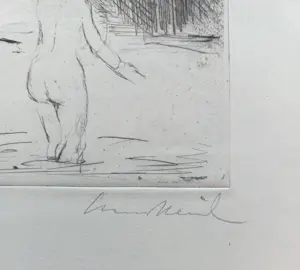AcheterHans Meid - Drei Frauen am Wasserfall, ets (1e staat)? Enchérissez de 45!