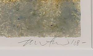 Thea Figee - Monotype, Compositie met twee vlakken - Ingelijst kopen? Bied vanaf 10!