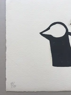 Klaas Gubbels - sjabloondruk ‘Bruin zwart servies’ - 2006 kopen? Bied vanaf 265!