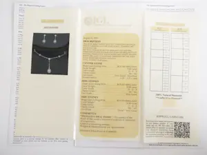 Diamanten set - Halsketting en oorbellen kopen? Bied vanaf 6000!