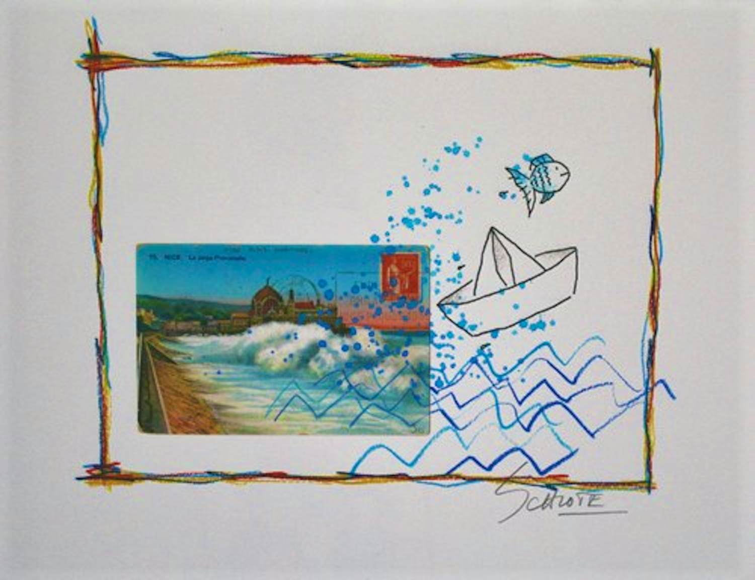 Wilhelm Schlote - Kleurenzeefdruk NICE=NICE Handgesigneerd kopen? Bied vanaf 35!