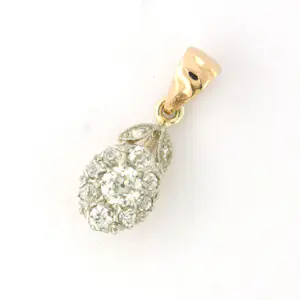 Goud met platina hanger bezet met bolsjewiek geslepen diamanten tot. 0.70ct kopen? Bied vanaf 625!
