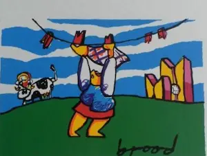 Herman Brood - Kleurenzeefdruk WASVROUW kopen? Bied vanaf 59!