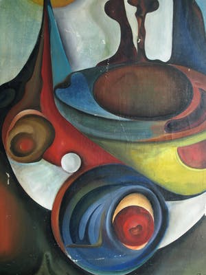 Egbert de Rooy - Acrylverf op doek , Surrealistisch – 1970 – spieraam 100 x 65 cm. kopen? Bied vanaf 1!