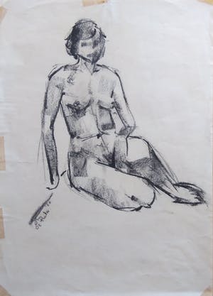 Niet of onleesbaar gesigneerd - Naakt Pastelkrijt. kopen? Bied vanaf 10!