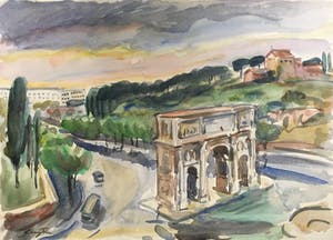 Jan Sluijters (jr.) - Aquarel, Arco di Costantino kopen? Bied vanaf 80!
