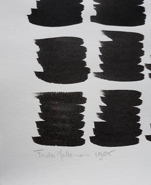 Frida Molleman - Geometrisch abstract, tekening met inkt kopen? Bied vanaf 250!