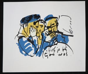 Herman Brood - Zeefdruk, Of je bij God was kopen? Bied vanaf 80!