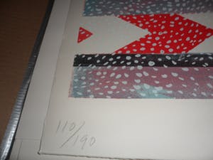 Jan Cremer - Zeefdruk. "Sneeuw". kopen? Bied vanaf 175!