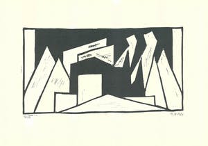 Thilo Maatsch - Handgesigneerde houtsnede: Geometrische Compositie kopen? Bied vanaf 35!