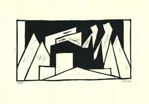 Thilo Maatsch - Handgesigneerde houtsnede: Geometrische Compositie verkocht voor € 35!