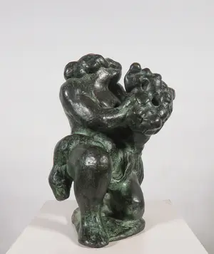 Nic Jonk - Groot vroeg bronzen beeld, Eva en de slang kaufen? Bieten Sie von 1500!