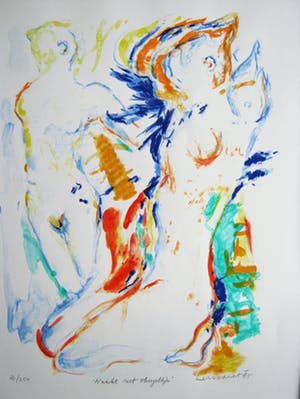 Paul de Lussanet - litho: naakt met vleugeltjes kopen? Bied vanaf 69!