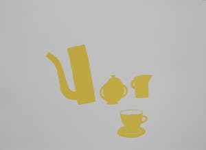 Klaas Gubbels - Zeefdruk: kan met kopjes - 2005 kopen? Bied vanaf 275!