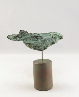 Niet of onleesbaar gesigneerd - Brons, keramiek, steen en hout, Lot van 4 sculpturen kopen? Bied vanaf 10!