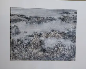 Jan Miechels - Landschap + boek Jan Miechiels Het andere kijken kopen? Bied vanaf 1!