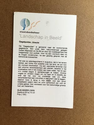 Gijs Keizer - Landschap in Utrecht, polder, gesigneerd en ingelijst kopen? Bied vanaf 55!