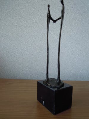 Corry Ammerlaan - Prachtige beeldje 2 personen "BEDANKT" kopen? Bied vanaf 45!