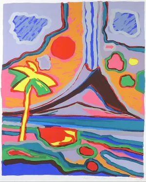 Frank Rosen - Zeefdruk, Tahati - Ingelijst kopen? Bied vanaf 35!