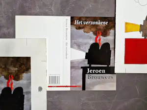 Frits Müller - Twee gem. technieken voor boekomslag "het Verzonkene" jeroen Brouwers kopen? Bied vanaf 78!