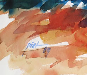 Piet Snoeren - Aquarel, Landschap - Ingelijst kopen? Bied vanaf 1!