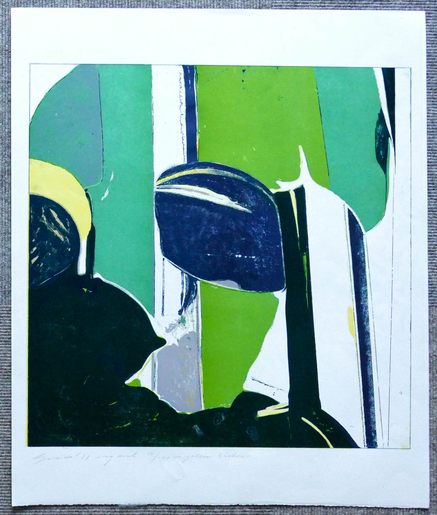 Buy Guido de Waart - 1967 '' Yellow Sickle " Prent 190? Bid from 40!