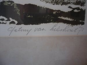 Antony van Lieshout - Litho. titel, "Baranco del Muscarat". kopen? Bied vanaf 30!