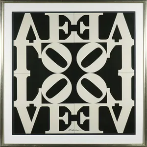 Robert Indiana - Gesigneerde druk, Love - Ingelijst kopen? Bied vanaf 1!