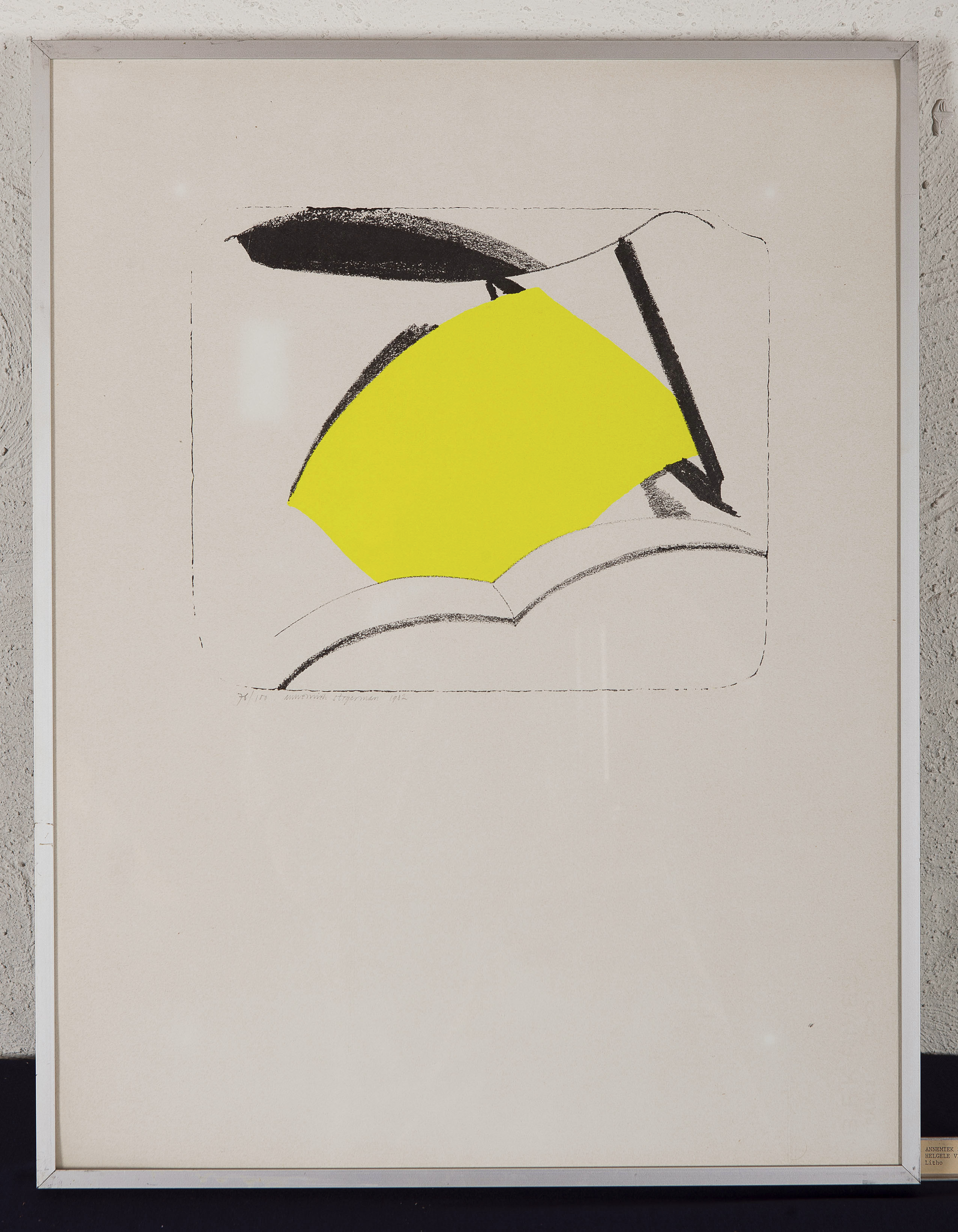 Annemiek Stegerman - Het Gele Vlak - Litho - 1982 - Gesigneerd kopen? Bied vanaf 10!