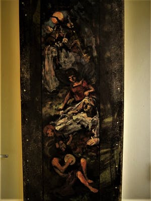 Niet of onleesbaar gesigneerd - Indrukwekkend groot impressionistisch Olieverf op metaal "Midzomernachtsdroom" kopen? Bied vanaf 10!