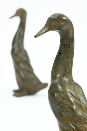 Pierre Chenet - Stel bronzen beelden van loopeenden kopen? Bied vanaf 215!