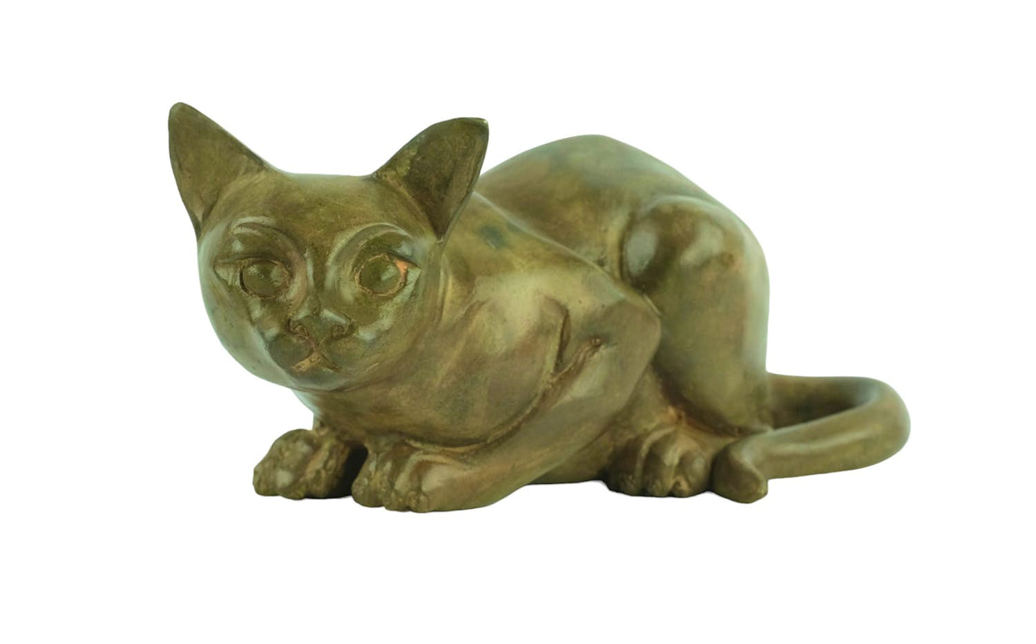 Pierre Chenet - Bronzen beeld van nieuwsgierige kat verkocht voor € 269!