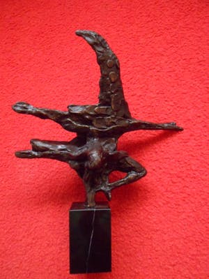 Hans Blanken - brons op zware massieve marmeren voet - Leda en de zwaan. kopen? Bied vanaf 975!