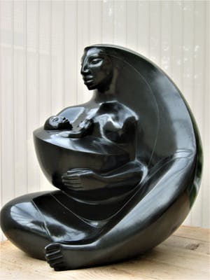 Brons (Onbekend) - Moeder en kind , topbeeld!! kopen? Bied vanaf 1250!