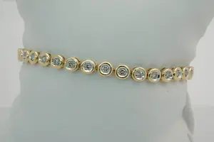 41- Chique gouden (14krt) & diamanten (2.00ct) "Tennis" dames-armband kopen? Bied vanaf 1170!