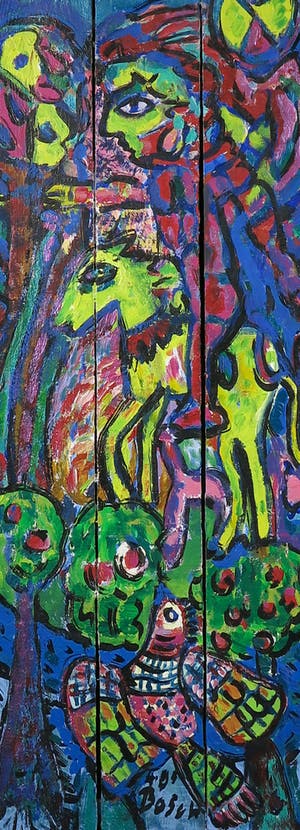 Ron van den Bosch - Acryl op hout, Zonder titel (Groot, met ophangsysteem) kopen? Bied vanaf 200!