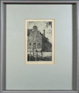 Johan Hemkes - Ets, Korendragershuisje - Ingelijst kopen? Bied vanaf 1!