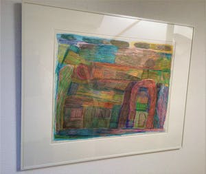 Niet of onleesbaar gesigneerd - Outsider - Originele tekening - kleurpotlood kopen? Bied vanaf 1!