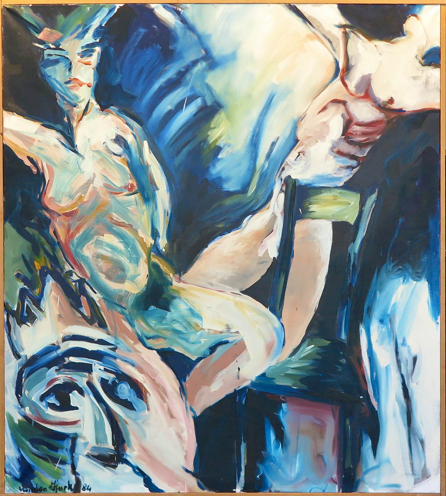 Peter van den Hurk - Acryl op doek, Odysseus vrijlating - Ingelijst (Zeer groot!) kaufen? Bieten Sie von 100!