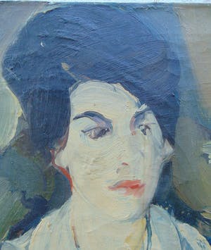 Niet of onleesbaar gesigneerd - Zittende vrouw kopen? Bied vanaf 1!