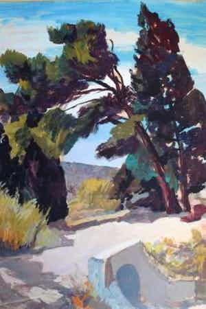 Harry Lips - Landschap Zuid-Frankrijk verkocht voor € 95!